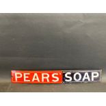 A small Pear's Soap enamel strip, restored, 18 1/2 x 2 3/4".