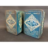 Two Smith's Potato Crisps rectangular tins.