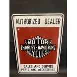 An advertising sign for Harley Davidson of more recent manufacture, by repute this sign hung at