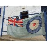 A British RAF woven flag, 68 x 34".