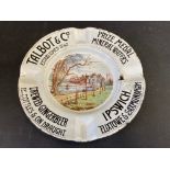 A Talbot & Co. of Ipswich Mineral Waters enamel ashtray.