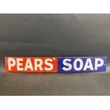 A small Pear's Soap enamel strip, restored, 18 1/2 x 2 3/4".