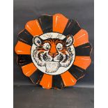 An Esso 'Tiger in Your Tank' hardboard advertisng sign, 35" diameter.