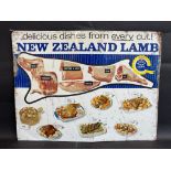 A New Zealand Lamb pictorial tin advertising sign, 25 x 19".