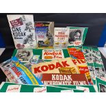 A good collection of Kodak Films shop display window advertising including showcards and posters.