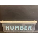 A Humber illuminated garage showroom sign, 36 1/2x 14".