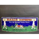 A Hall's Distemper pictorial enamel advertising sign with some older retouching and professional