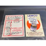 A small advertisement for Lemco extract of beef, 8 1/4 x 12" plus one other for Morris Evans'