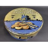 A Boy Blue Brazil Toffee by Horner circular counter top dispensing tin in good condition, 10"