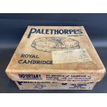 A Palethorpes' Royal Cambridge sausages cardboard box, 10 x 10".