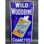 A Wills 'Wild Woodbine' Cigarettes pictorial packet enamel sign, 18 x 36".