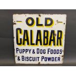 An Old Calabar Puppy & Dog Foods & Biscuit Powder enamel sign of good small size, 12 x 12".