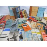 A selection of ephemera and booklet relating to various subjects including air navigation, motoring,