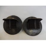 A large pair of war time headlamp shields.