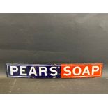 A small Pear's Soap enamel strip, restored, 18 1/2 x 2 3/4".