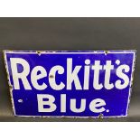A Reckitt's Blue rectangular enamel sign of small size, 20 x 12".