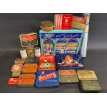 A selection of assorted tins including biscuit and tobacco related.