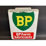 A BP Farm Lubricants advertising sign, 15 x 19 1/2".