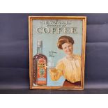 A rare Newsom's Essence of Coffee pictorial tin advertising sign, 15 3/4 x 20 3/4".