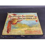 A McVitie & Price of Edinburgh & London Highland Scottish Shortbread paper covered tin.