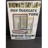 A rarely seen pictorial enamel sign advertising Brown Bros. and Taylor Ltd High Ousegate York,