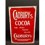 A Cadbury's Cocoa small tin advertising sign, 10 x 15".