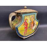 An Art Nouveau design Huntley & Palmers two handled biscuit tin decorated with scenes from