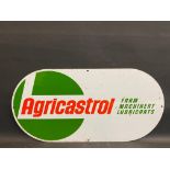 An Agricastrol Farm Machinery Lubricants aluminium advertising sign, 23 3/4 x 12".