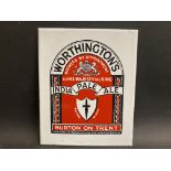 A small Worthington's India Pale Ale enamel sign in superb very near mint condition, 4 1/2 x 5 1/