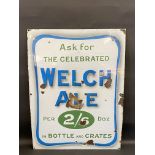 A Welch Ale rectangular enamel sign by Stainton & Hulme Ltd (by repute a brewery in Old
