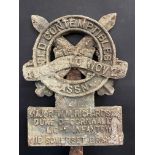 A military grave marker for Major W.M. Richardson, Duke of Cornwall Light Infantry, Mid Somerset