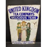A United Kingdom Tea Company's Delicious Teas pictorial 'three tea ladies' enamel sign by Patent