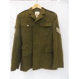 A 1980s pattern jacket, Queen's Royal Lancers, jacket size 176/108/92, Staff Sgt. chevrons on both