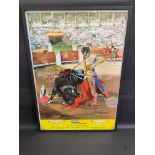 A framed and glazed Iberia Air Lines of Spain pictorial advertising poster, after an original