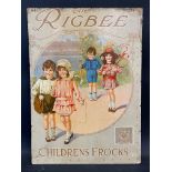 A Rigbee Children's Frocks pictorial showcard of bright colour, by Nathaniel Lloyd & Co. Ltd.,