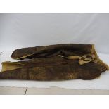 A pair of Irvin leather and fur-lined flying trousers/chaps.