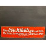 An Iron Jelloids tonic rectangular enamel sign, 24 x 6".