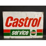 A Castrol Service rectangular advertising sign, 24 x 16".