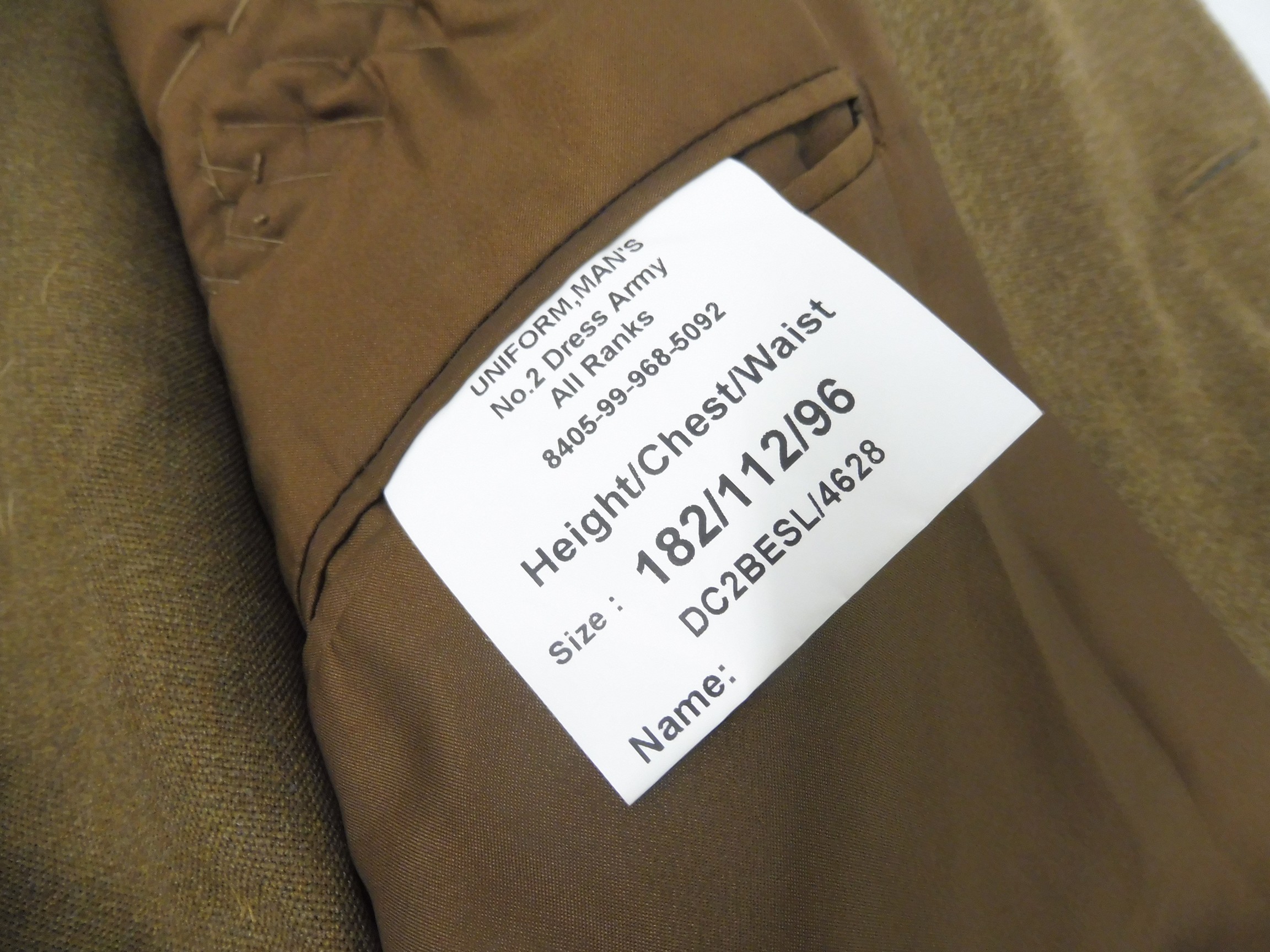 An F.A.D. No.2 uniform, Royal Logistics Corps, jacket size 182/112/96, trouser size 78/84/100, no - Image 2 of 6