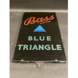 A Bass Blue Triangle slate brewery sign, 11 x 23".