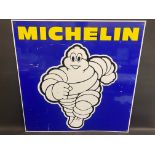 A large Michelin pictorial aluminium advertising sign, 29 1/2 x 29 1/2".