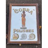 A 'Cobra' Polishes pictorial advertising mirror, 15 x 20 3/4".