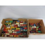 A quantity of playworn die-cast models to include Dinky and Corgi.