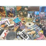 A quantity of vinyl LPs and 45s, mixed genre, to feature Beatle Rubber Soul.