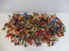 A selection of Britains Herald plastic wild west soldiers, including Crescent, Lone Star etc.