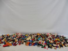 A quantity of original Lego, loose pieces.