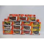 A selection of Matchbox Mattel wheels, mainly modern racing vehicles, in good condition.