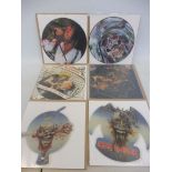 A good selection of Iron Maiden picture discs to include Nicko McBrain, Be Quick or be Dead and