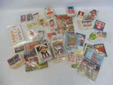 A quantity of football tea cards and other football ephemera in good condition.