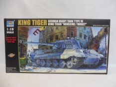 A boxed 1:16 scale King Tiger German heavy tank, limited edition, appears brand new in box.